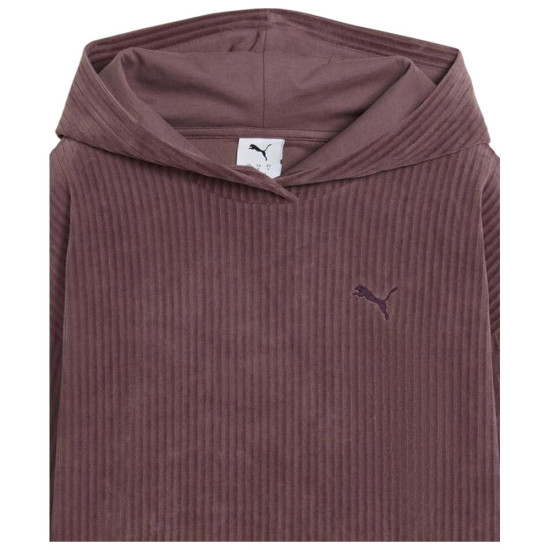 Puma Γυναικείο φούτερ Essentials Elevated Comfort Velour Rib Hoodie